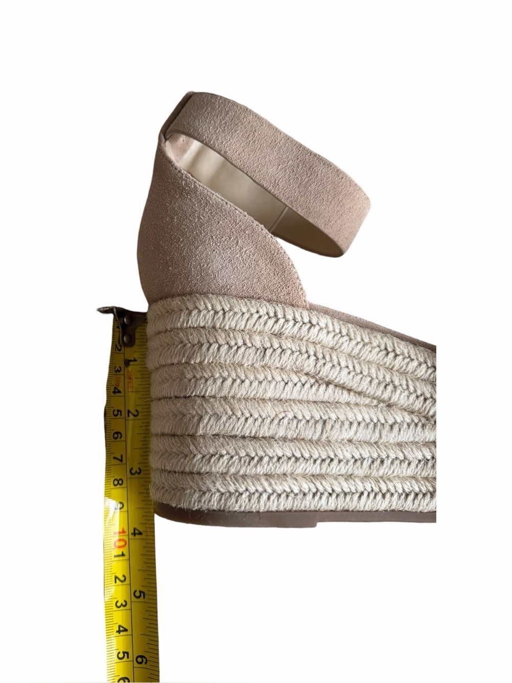Marc Fisher Varin Tan Leather 3.5" Wedge Heel Platform Espadrilles Sandals 8.5 - Picture 11 of 14